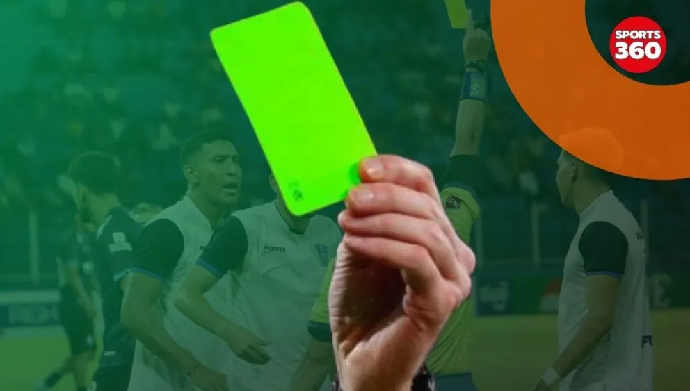 Ilustración de la tarjeta verde para los casos de conmoción cerebral.