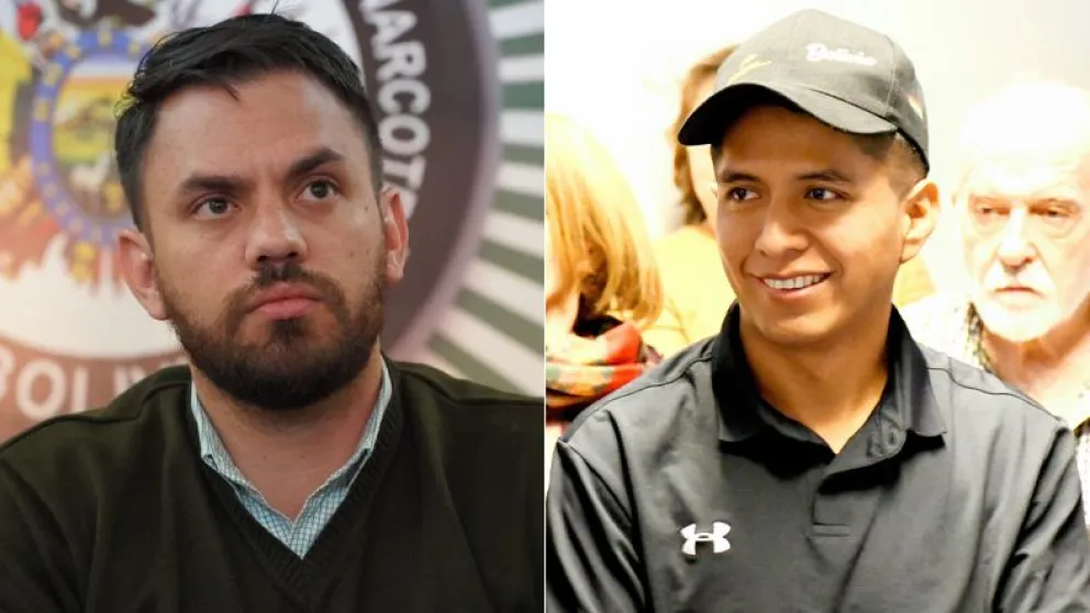 El ministro Del Castillo y el presidente del Senado. Foto: Composición