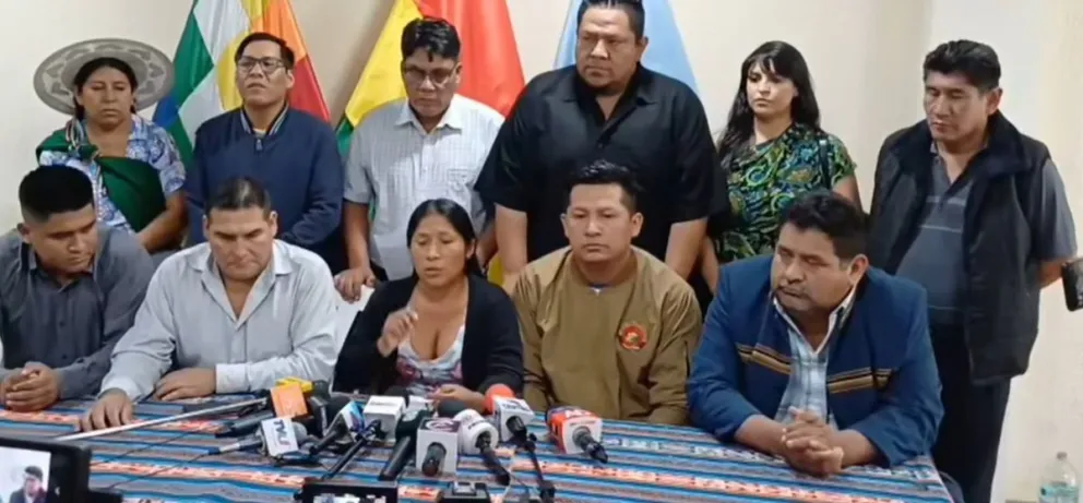 Captura de pantalla de la conferencia evista. FOTO: Captura de pantalla de DTV