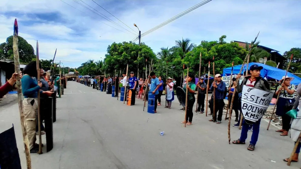 Los grupos de seguridad en resguardo  Evo Morales.  Foto: Radio Kawsachun Coca