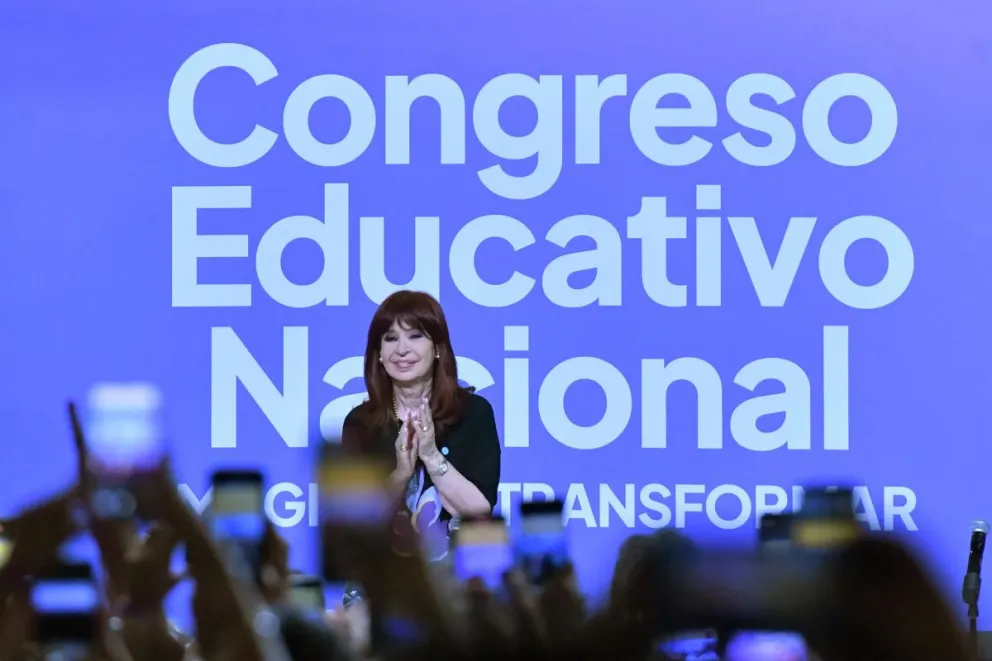 Cristina Fernández de Kirchner, durante el Congreso Educativo Nacional, en Buenos Aires el pasado 22 de marzo. Foto: EFE