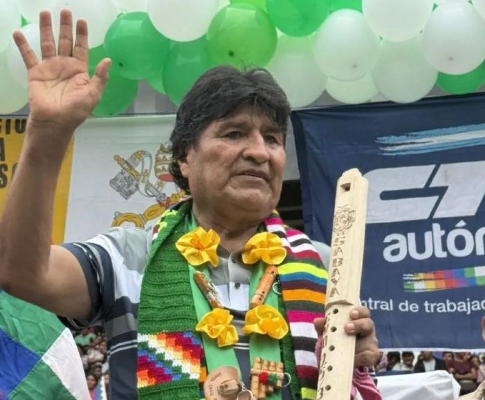 Evo Morales, durante el congreso "evista", en el Chapare. Foto: RRSS del exmandatario 