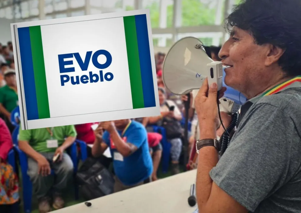 Morales durante el congreso "evista". Foto: RRSS del exmandatario