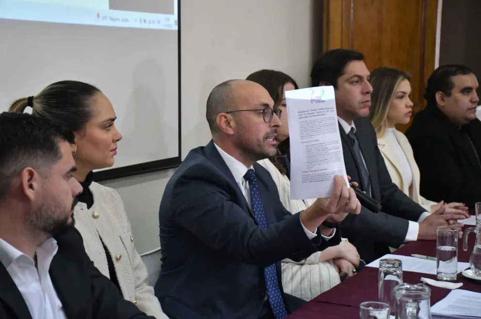 El representante de Human Rights Foundation (HRF) en Bolivia, Javier El-Hage, este lunes. Foto: APG