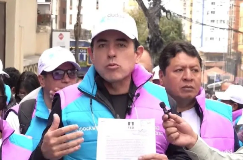 César Dockweiler, exmilitante del MAS, ahora lidera Ciudad Humana. Foto: captura