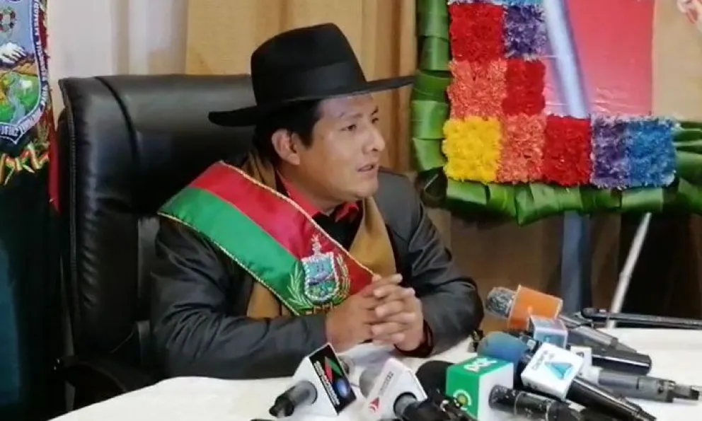 El gobernador del departamento de La Paz, Santos Quispe. Foto: ABI (archivo)