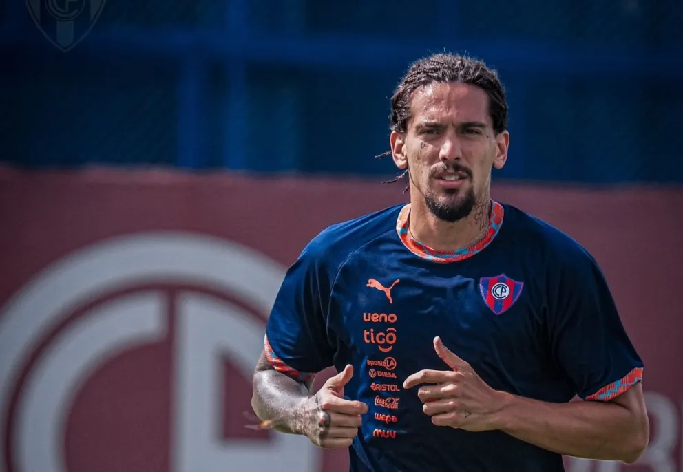 Da Costa durante un entrenamiento anterior con su actual club. Foto: Cerro Porteño.