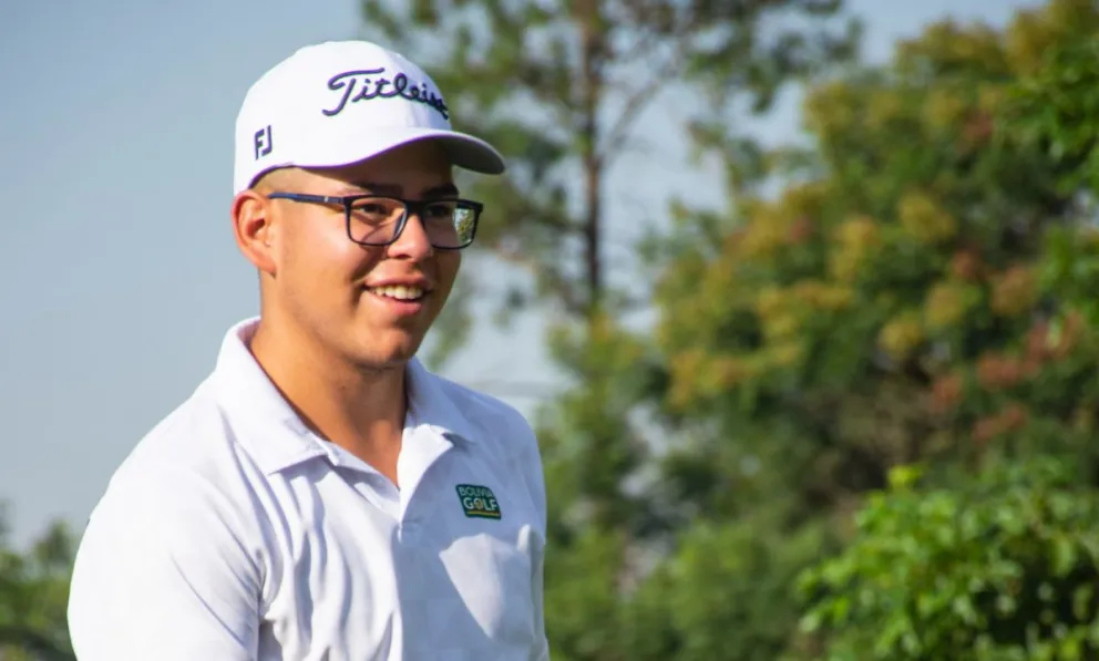 Vicente durante el Sudamericano Juvenil de Paraguay. Foto: Federación Boliviana de Golf.