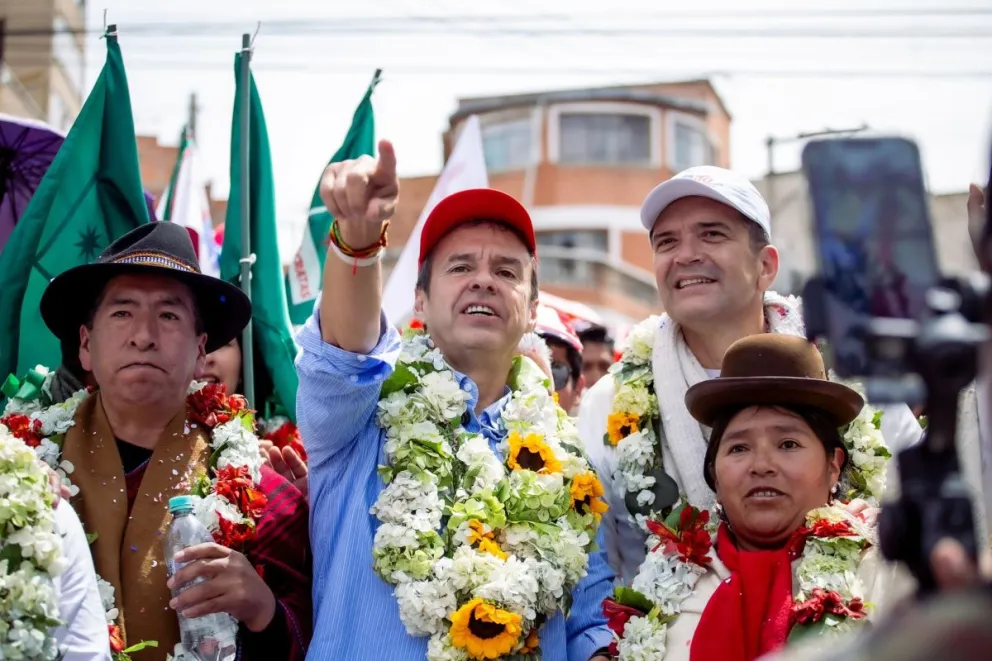 Tuto Quiroga, en una actividad de campaña. Foto: RRSS del precandidato 