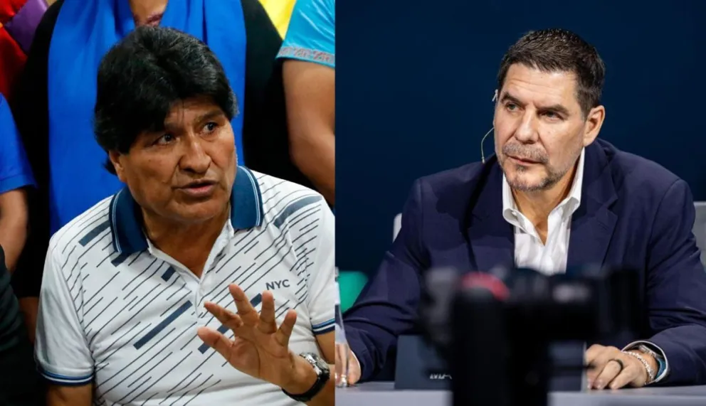 Los contrincantes: Morales y Claure. FOTO: Captura de pantalla