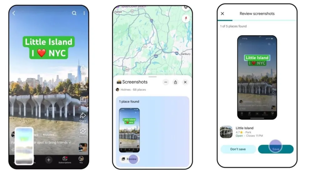 Google Maps ya podrá guardar información extraída de capturas de la pantalla. Foto: EFE