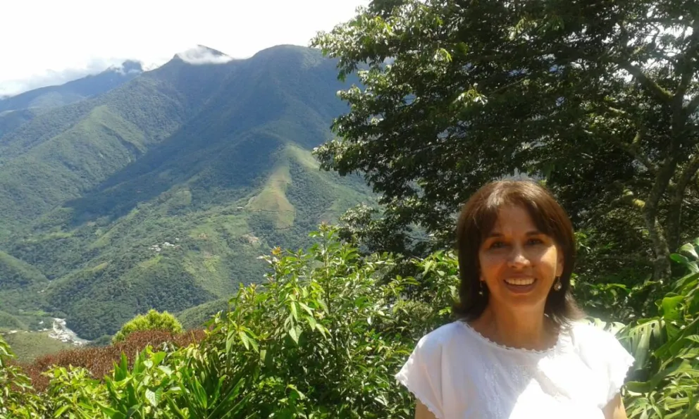 La historiadora Ximena Medinacelli en una foto de su cuenta de Facebook. 