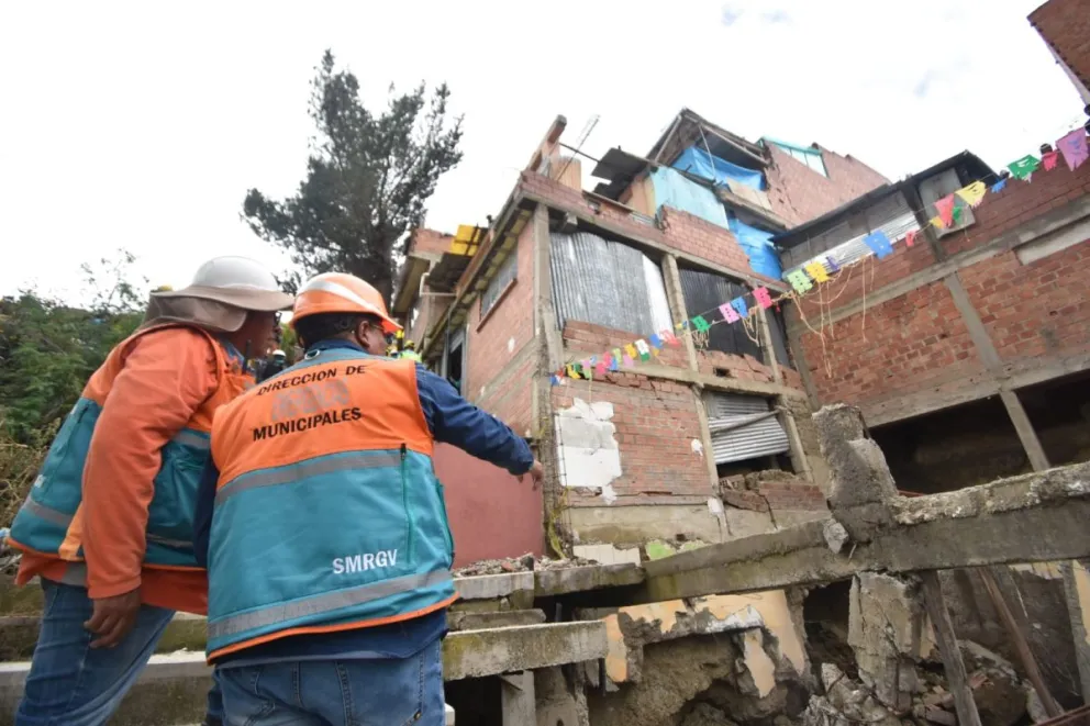 Una vista de una vivienda en la Periférica, en La Paz. Foto: GMALP