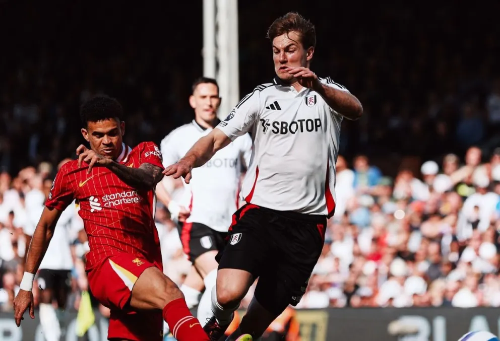 Incidencia entre Liverpool (de rojo) y Fulham. Foto: Liverpool FC.