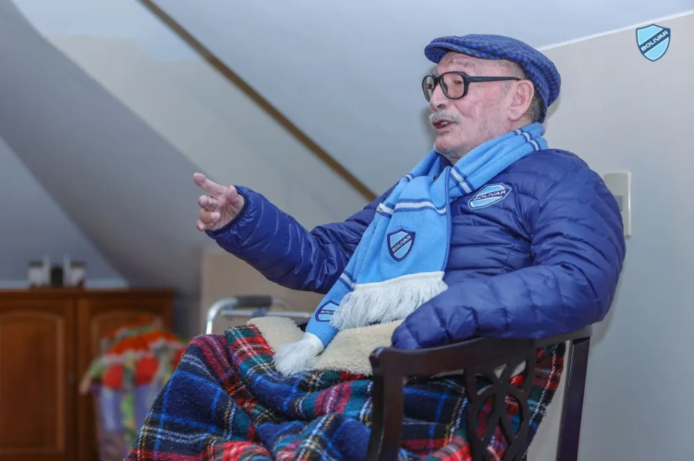 Navarro en una entrevista anterior en 2022. Foto: Club Bolívar.