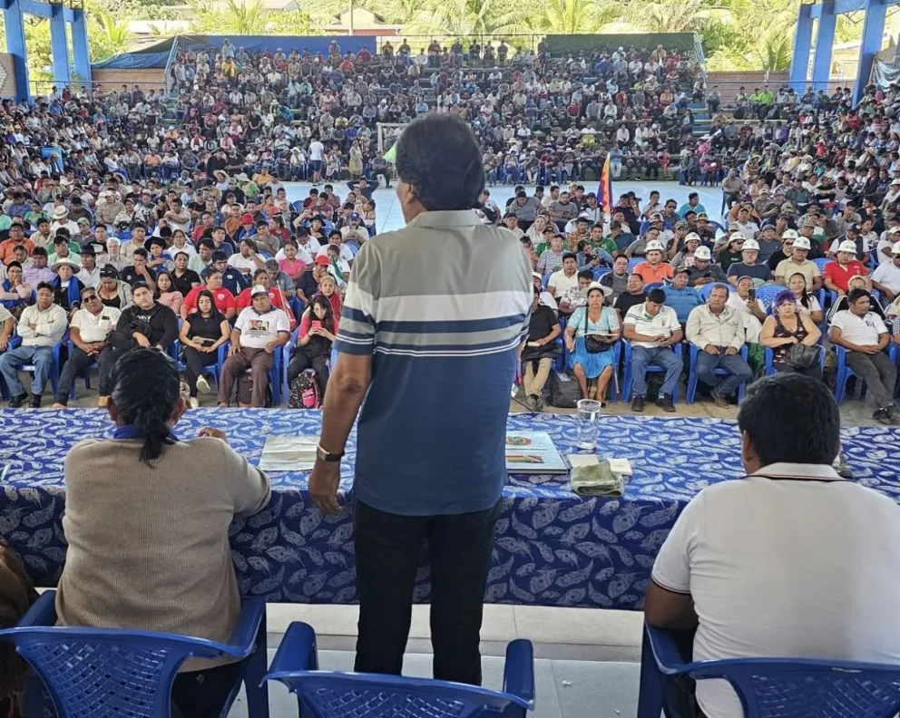 Morales, en un encuentro con sus seguidores. Foto: RRSS del exmandatario 
