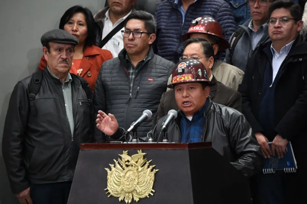 Mineros piden la salida de Juan Carlos Huarachi y la renovación de la COB. Foto: ABI