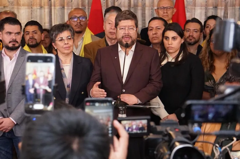 El candidato a la presidencia, Samuel Doria Medina, en su lanzamiento por el bloque de unidad. Foto: APG