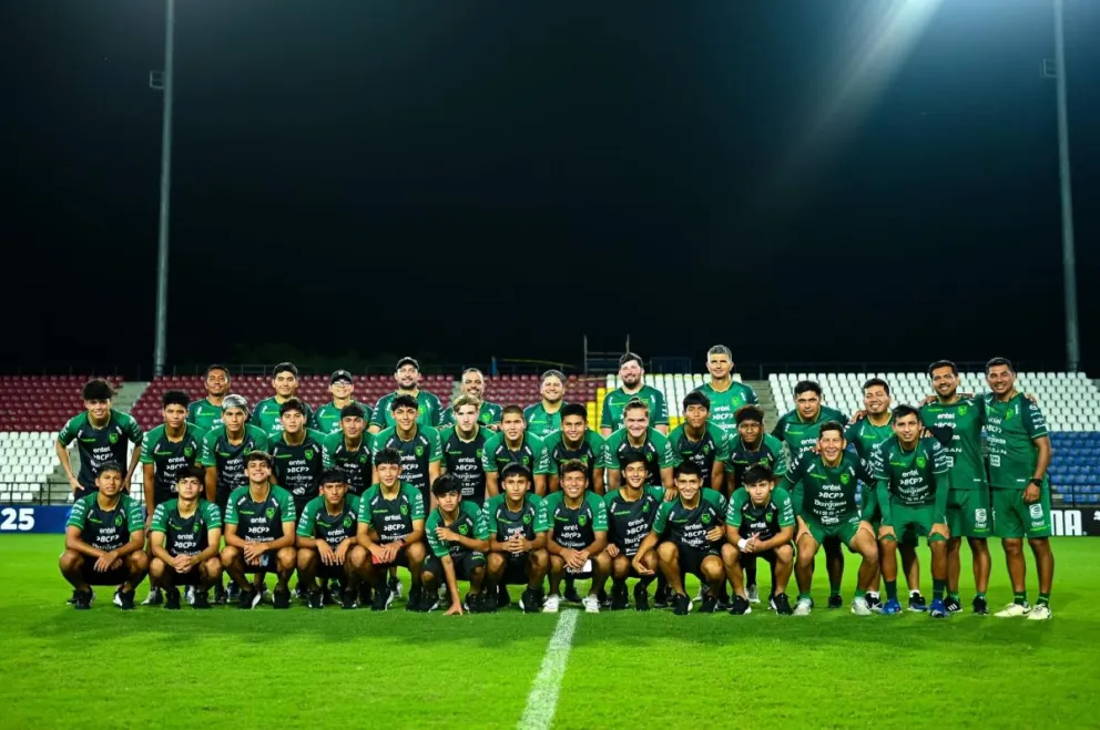 El combinado nacional en uno de sus últimos entrenamientos en Colombia. Foto: FBF.