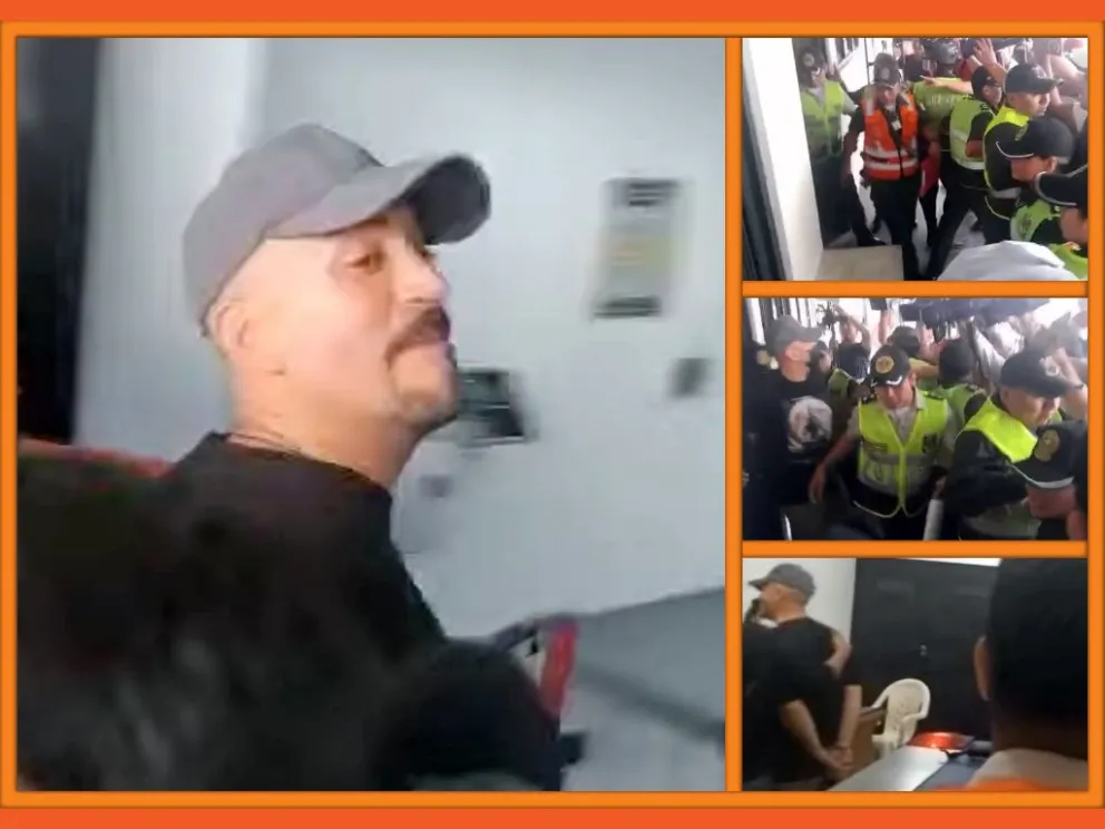 Momento de la aprehensión del abogado Jorge Valda. Foto: Archivo