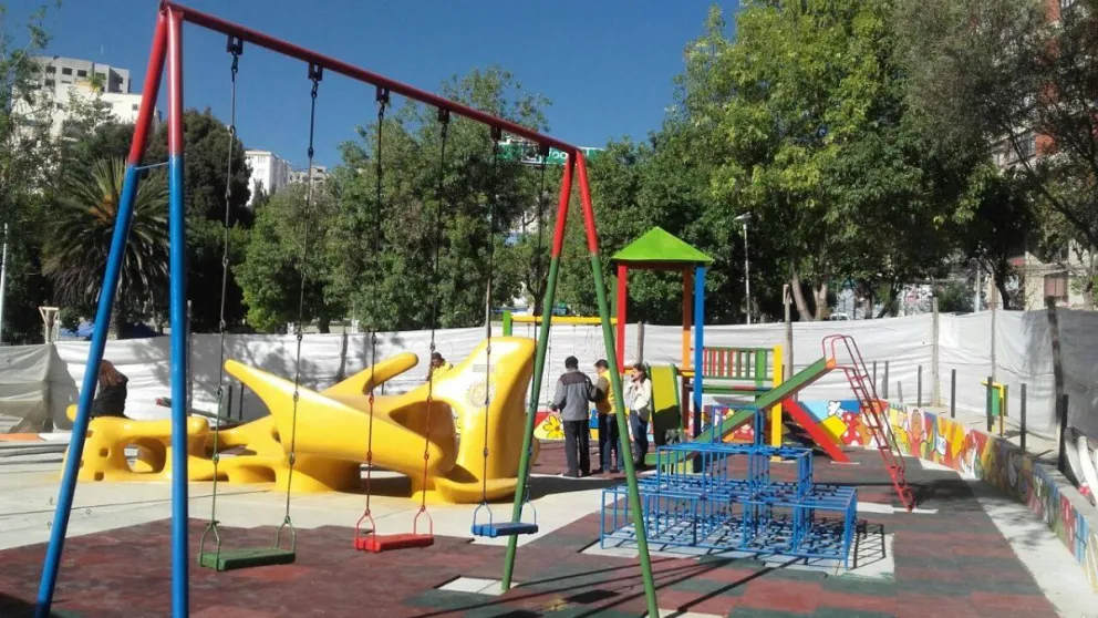 La Plaza Abaroa,  una de las pocas en La Paz, que están adecuadamente diseñadas. Foto: Alcaldía La Paz