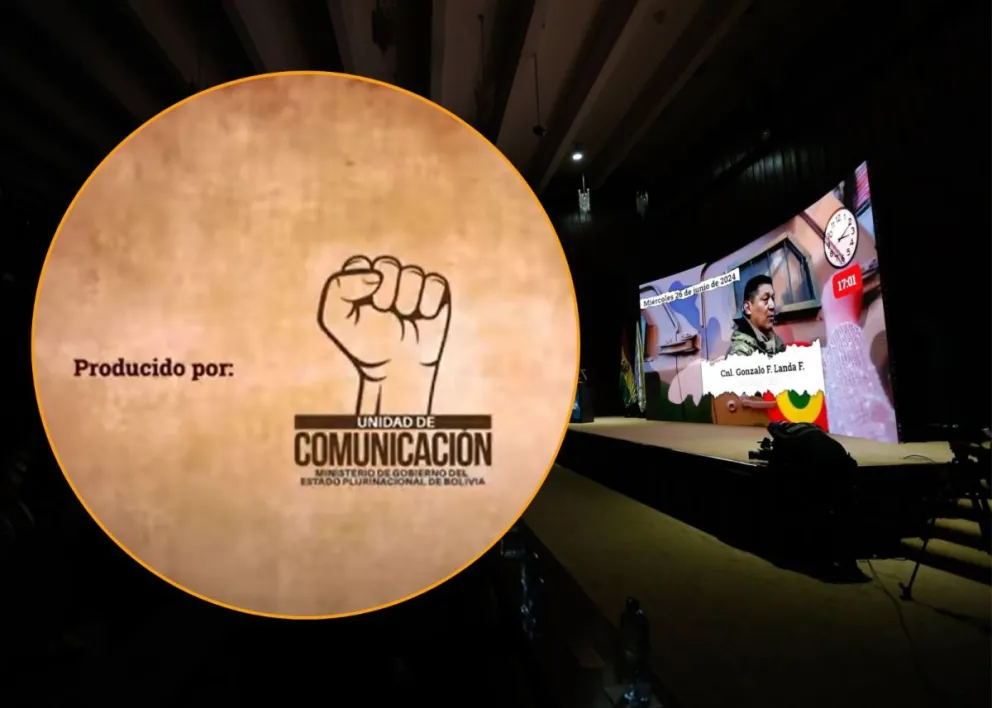 La proyección del filme. FOTO: Ministerio de Gobierno