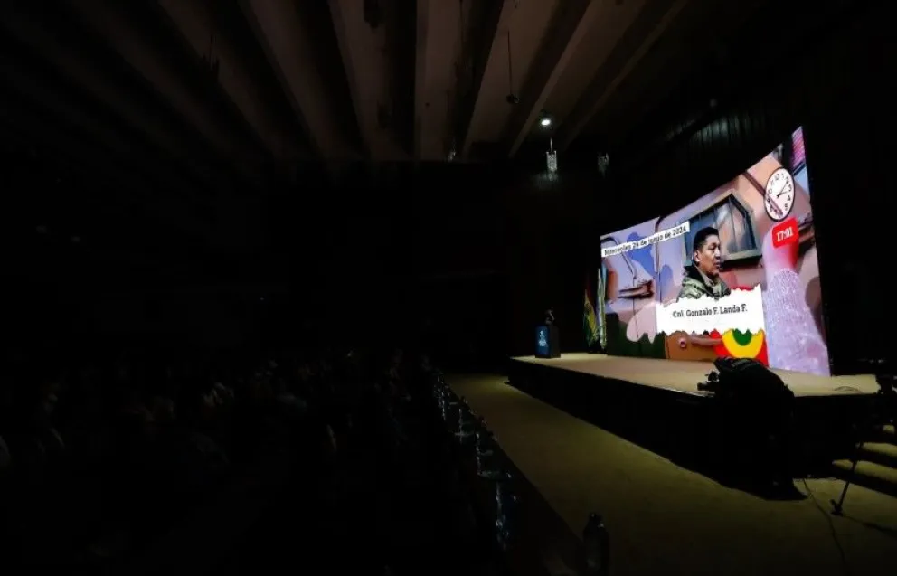 El estreno del documental, producido por la unidad de Comunicación del Ministerio de Gobierno. Foto: Facebook de Lucho Arce