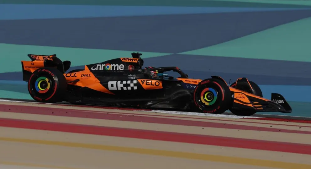 El australiano Oscar Piastri (McLaren) fue el más rápido este sábado en el Gran Premio de Baréin, el cuarto del año, en el circuito de Sakhir. Foto: EFE