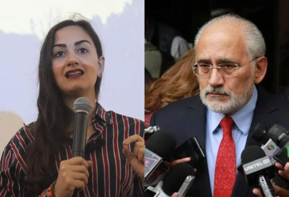 La diputada Luisa Nayar y el expresidente Carlos Mesa. / Composición: Visión 360.