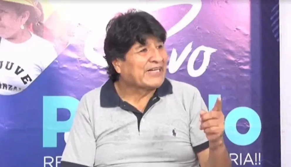 Evo Morales en el programa que conduce Foto: Captura de Pantalla