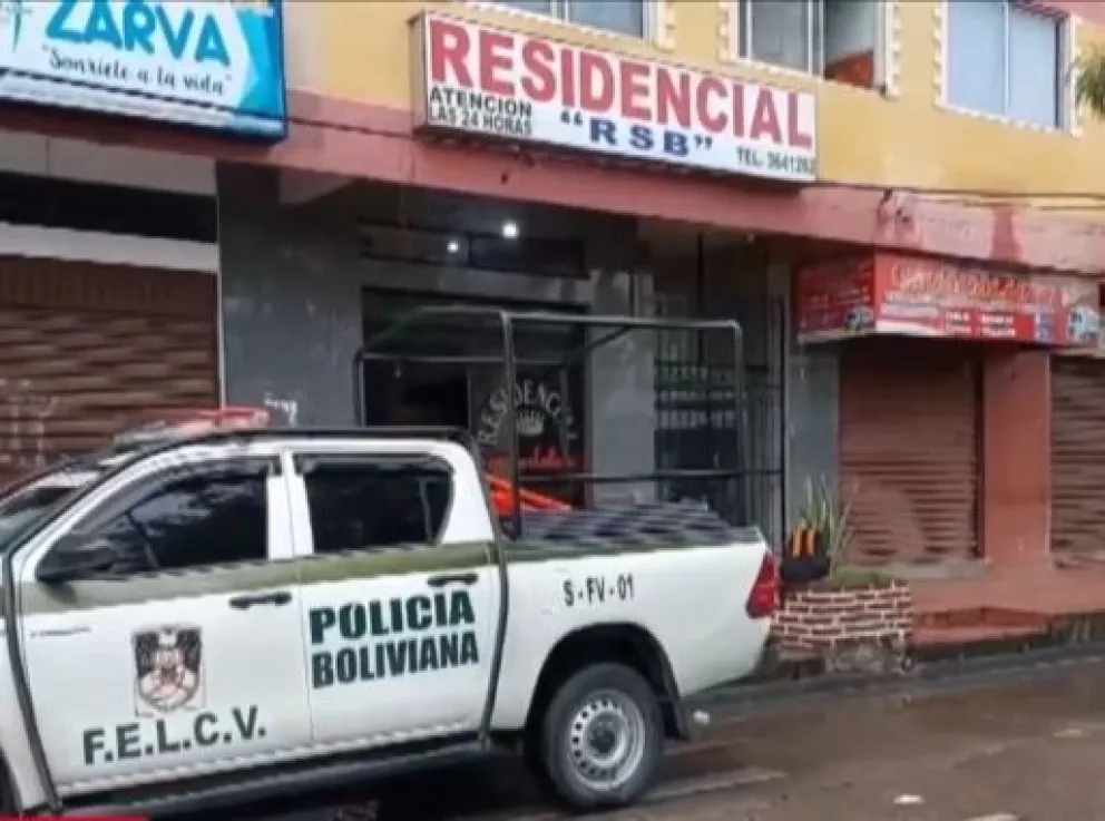 La residencial en la que hallaron el cuerpo de una joven de 18 en la ciudad de Santa Cruz de la Sierra. Foto: Unitel