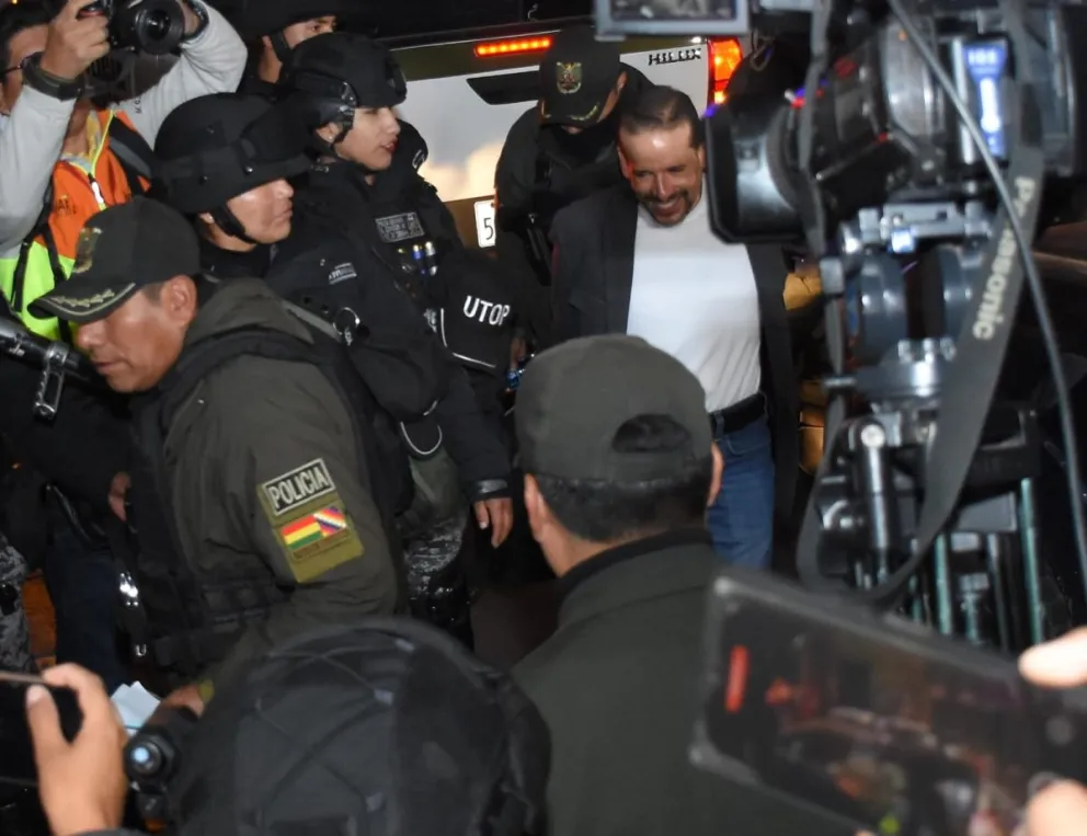 Camacho e una de las audiencias por el proceso "golpe de Estado I". Foto: APG