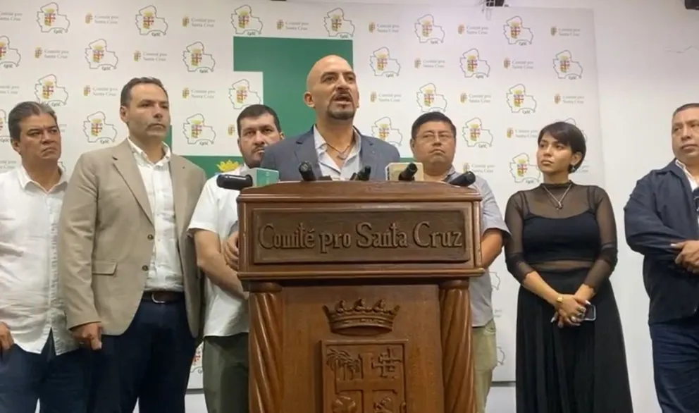 Jorge Valda en el Comité Cívico pro Santa Cruz. Foto: Comité Cívico pro Santa Cruz