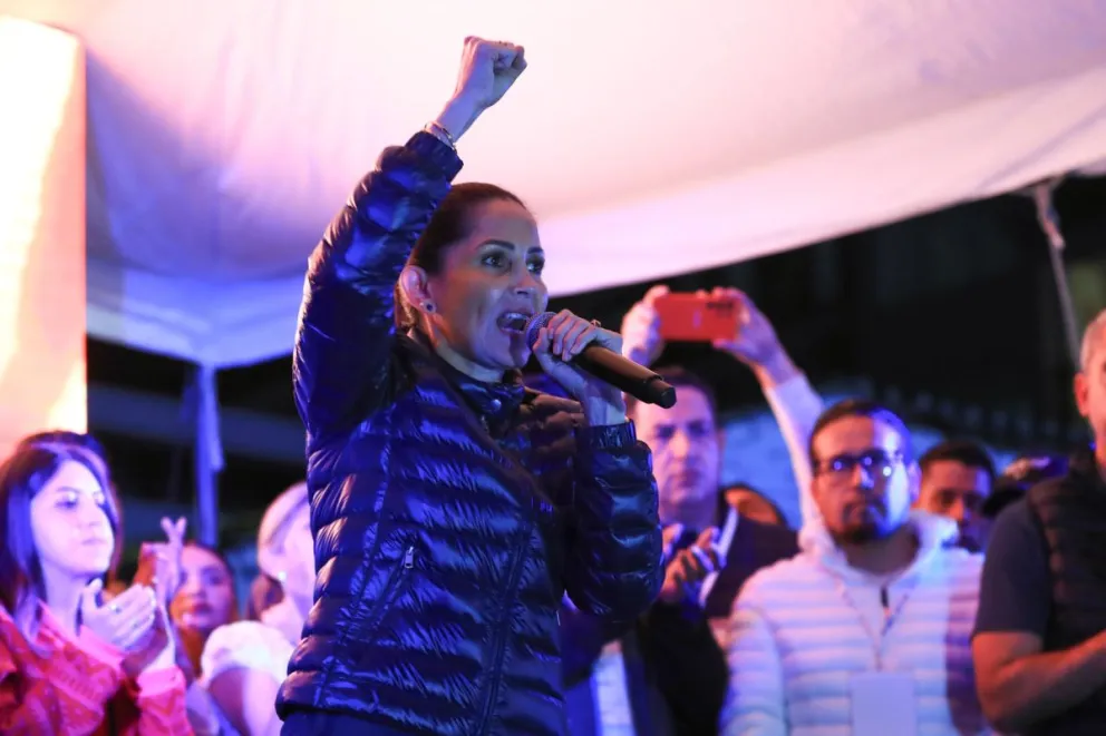 La candidata desconoció su derrota frente a Noboa en los comicios presidenciales. Foto: Captura de video