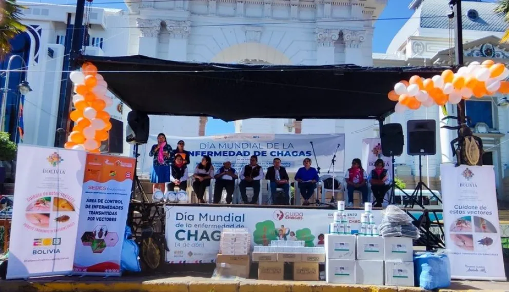 Entrega de medicamentos para control del Chagas en 2024 en Chuquisaca. Foto: Ministerio de Salud.
