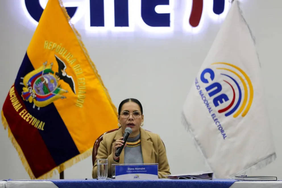 La presidenta del Consejo Nacional Electoral (CNE), Diana Atamaint. Foto: EFE