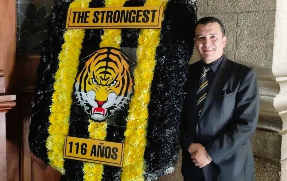 Daniel Terrazas durante el aniversario de The Strongest de 2024. 