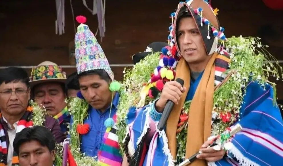 Andrónico Rodríguez en su proclamación en Norte Potosí. Foto: Facebook Andrónico Rodríguez 
