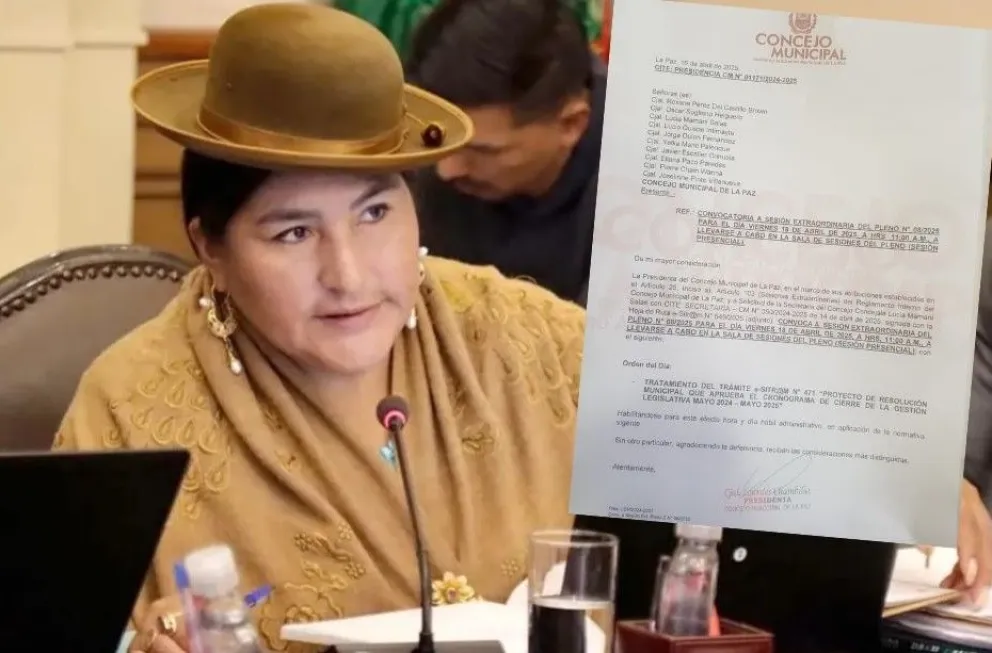 Lourdes Chambilla en sesión del Concejo Municipal. FOTO: Concejo Municipal