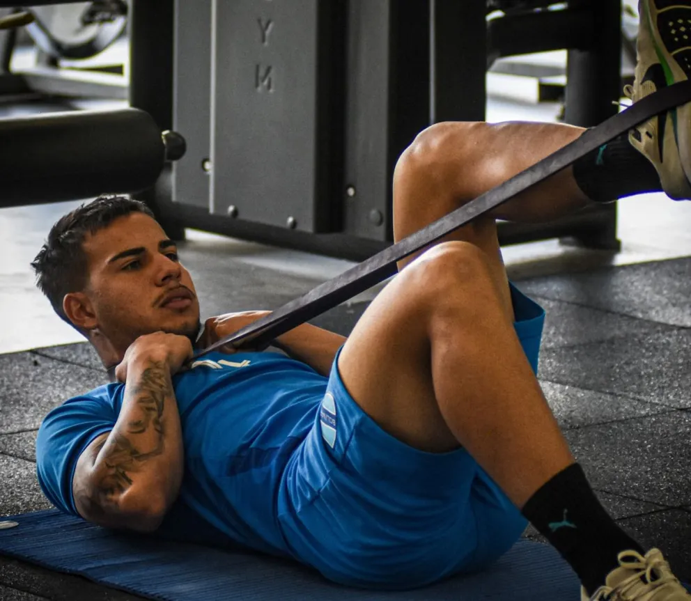 Matheus durante una sesión física. Foto: Club Bolívar.