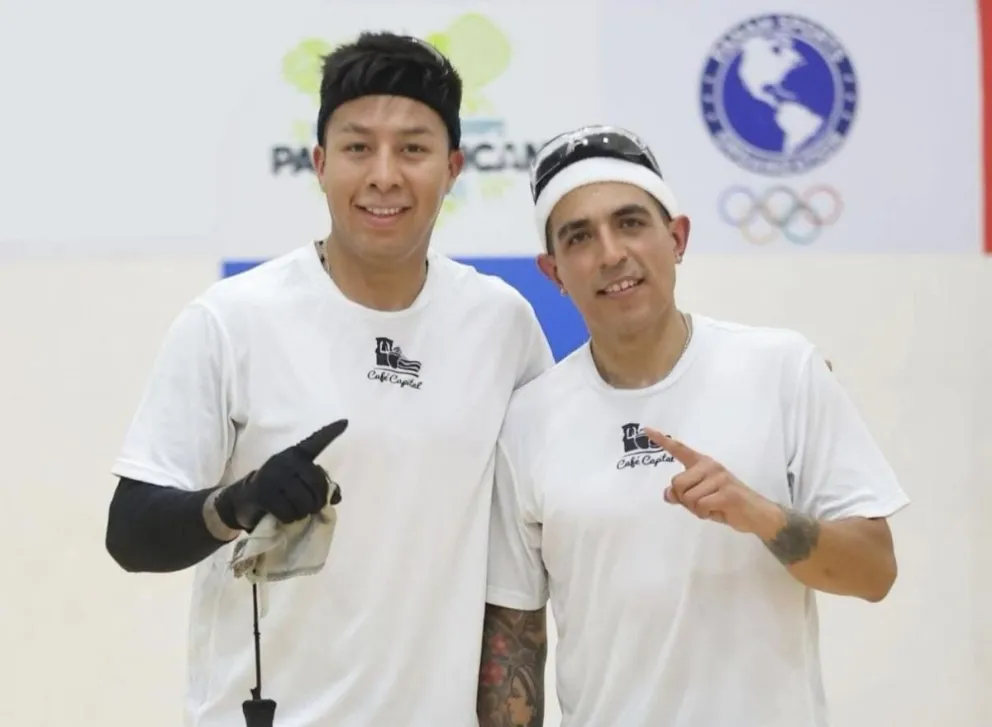La dupla boliviana conformada por  Conrrado Moscoso y Kadim Carrasco. Foto: Jair Mercado Romero