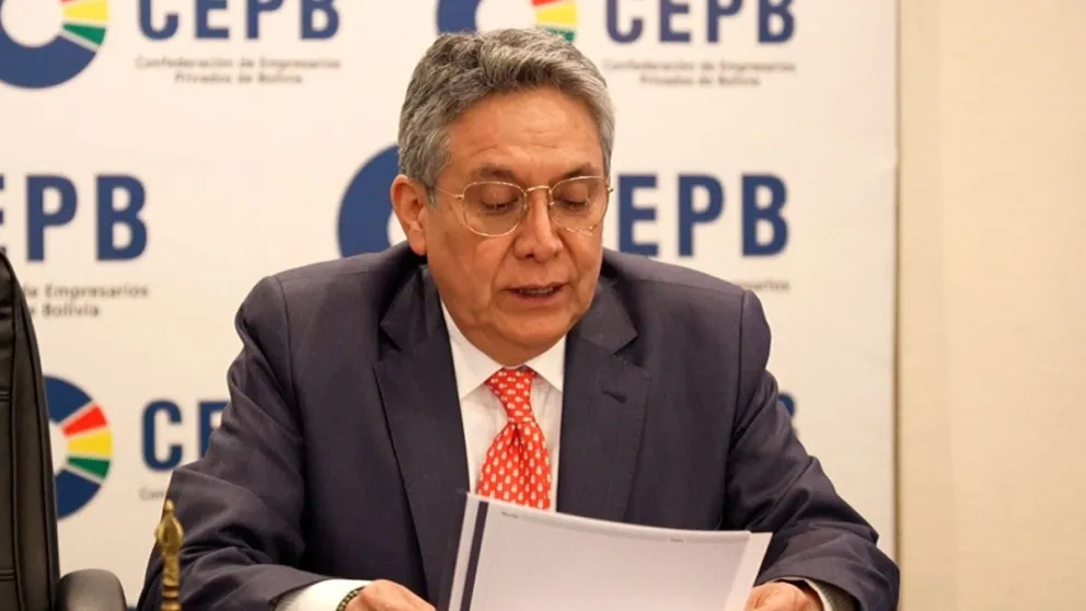Giovanni Ortuño, presidente los empresarios. Foto: CEPB