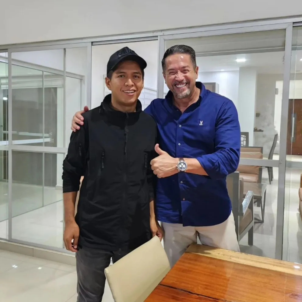 Rodríguez y Cronenbold, en una imagen que difundió el segundo en sus redes, en febrero. 