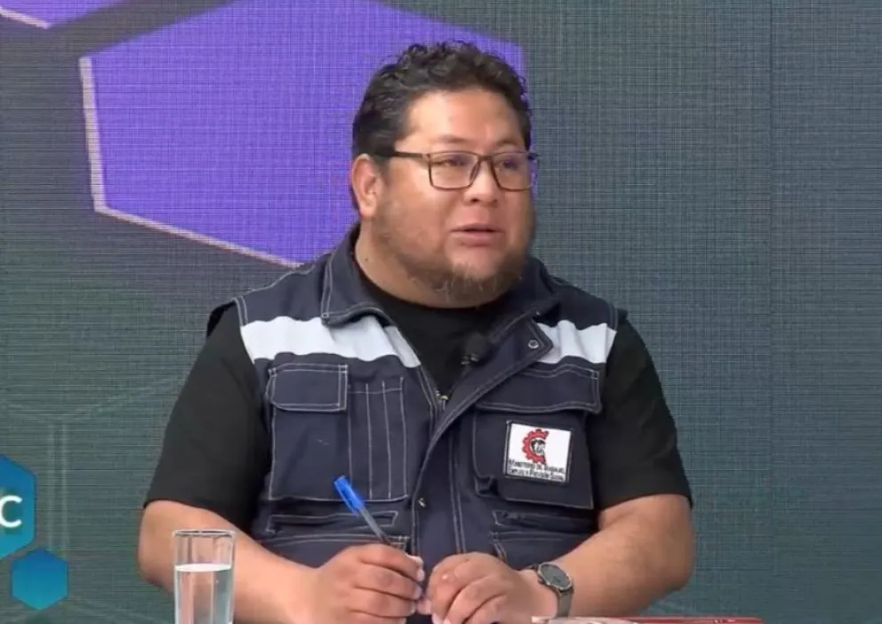 Ministro de Trabajo, Erland Rodríguez.   Foto: Captura Bolivia TV