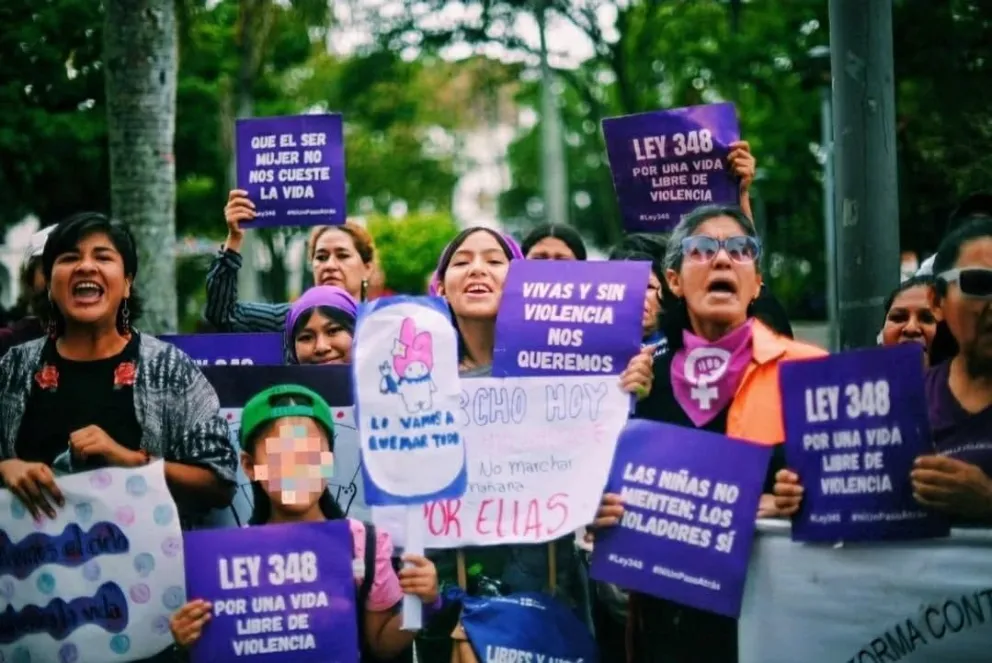 En el Día de la Mujer se dieron marchas en contra de la violencia hacia la mujer. Foto: Casa de la mujer Bolivia