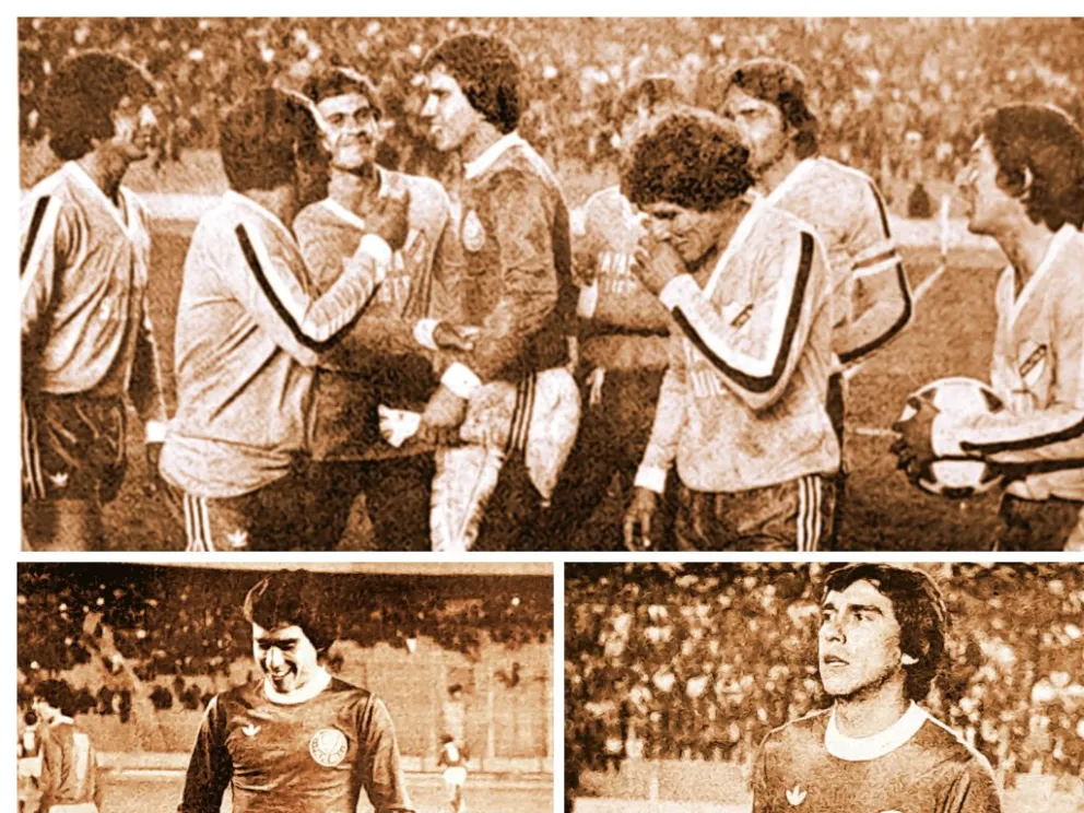 Aragonés saluda a sus compañeros que tuvo en Bolívar antes del encuentro internacional. Fotos: Hemeroteca Vicepresidencia