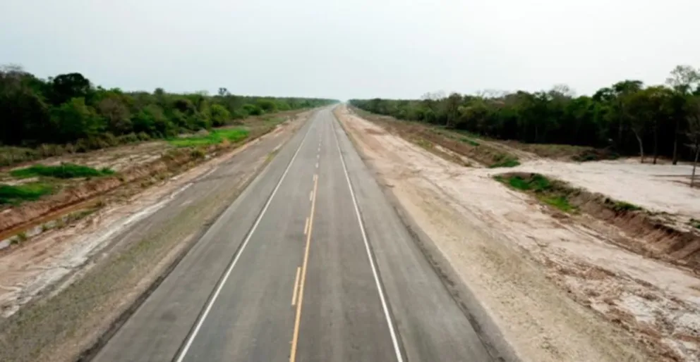 Segmento del Corredor Bioceánico Vial que atraviesa Argentina, Brasil, Chile y Paraguay. Foto: Gobierno de Paraguay
