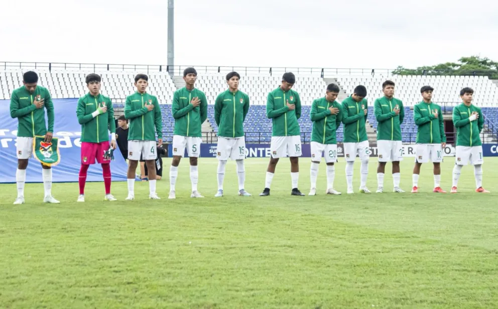 Una formación de la Sub-17 en el Sudamericano de Colombia. Foto: FBF.