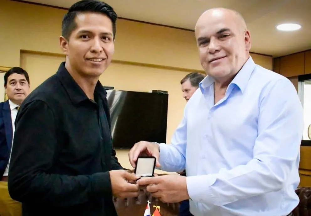 Rodríguez durante su última viaje a Paraguay. Foto: @AndronicoRod