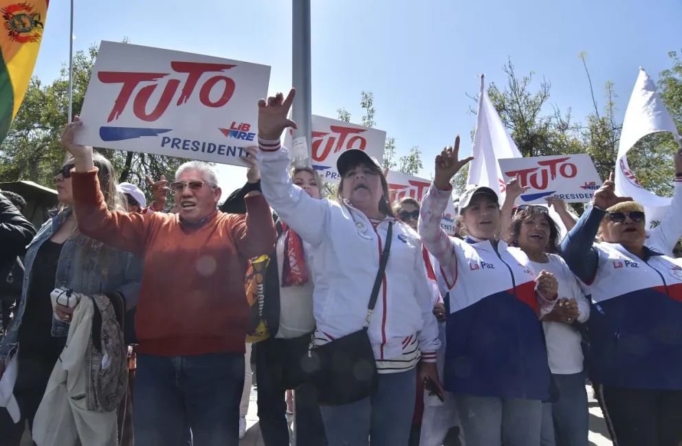 Seguidores de Tuto Quiroga, de Libre, una de las alianzas impugnadas. Foto: APG